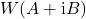 Rendered by QuickLaTeX.com W(A+\mathrm{i}B)