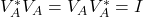 V_A^*V_A = V_AV_A^* = I