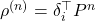 \rho^{(n)} = \delta_i^\top P^n