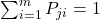 Rendered by QuickLaTeX.com \sum_{i=1}^m P_{ji} = 1