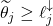 \widetilde{\theta}_j \ge \ell^\downarrow_j