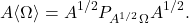 \[A\langle \Omega \rangle = A^{1/2} P_{A^{1/2}\Omega} A^{1/2}.\]