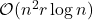 \mathcal{O}(n^2r\log n)