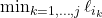 \min_{k=1,\ldots,j} \ell_{i_k}