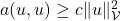 a(u,u) \ge c \|u\|_{\mathcal{V}}^2