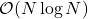 \mathcal{O}(N \log N)