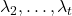 \lambda_2,\ldots,\lambda_t
