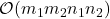 \mathcal{O}(m_1m_2n_1n_2)