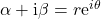 \alpha + \mathrm{i}\beta = r\mathrm{e}^{i\theta}