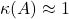 \kappa(A) \approx 1