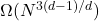 \Omega(N^{3(d-1)/d})