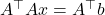 A^\top A x = A^\top b