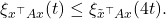 \[\xi_{x^\top Ax}(t) \le \xi_{\tilde{x}^\top Ax}(4t). \]