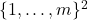 \{1,\ldots,m\}^2