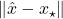 \norm{\hat{x} - x_\star}