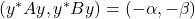 (y^* Ay,y^* By) = (-\alpha,-\beta)