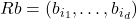 Rb = (b_{i_1},\ldots,b_{i_d})