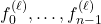 f_0^{(\ell)},\ldots,f_{n-1}^{(\ell)}