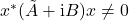 Rendered by QuickLaTeX.com x^*(\tilde{A}+\mathrm{i}B)x\ne 0