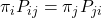 Rendered by QuickLaTeX.com \pi_i P_{ij} = \pi_j P_{ji}