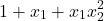 \[1+x_1+x_1x_2^2\]
