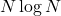 Rendered by QuickLaTeX.com N\log N
