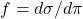 f = d\sigma/d\pi