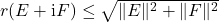 r(E+\mathrm{i}F) \le \sqrt{\|E\|^2+\|F\|^2}