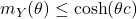 m_Y(\theta) \le \cosh(\theta c)