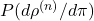 P(d\rho^{(n)}/d\pi)