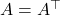 A = A^\top