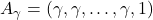 A_\gamma = \diag(\gamma,\gamma,\ldots,\gamma,1)