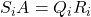 Rendered by QuickLaTeX.com S_iA = Q_iR_i