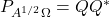 P_{A^{1/2}\Omega} = QQ^*