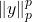 \norm{y}_p^p