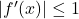 |f'(x)| \le 1