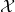 \mathcal{X}