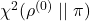 \chi^2(\rho^{(0)} \mid\mid \pi)