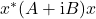 Rendered by QuickLaTeX.com x^*(A+\mathrm{i}B)x