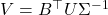 V = B^\top U \Sigma^{-1}