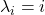 \lambda_i = i
