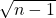 Rendered by QuickLaTeX.com \sqrt{n-1}