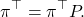 \[\pi^\top = \pi^\top P. \]